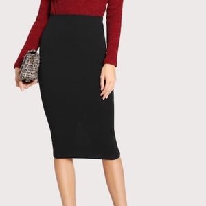 Black pencil skirt